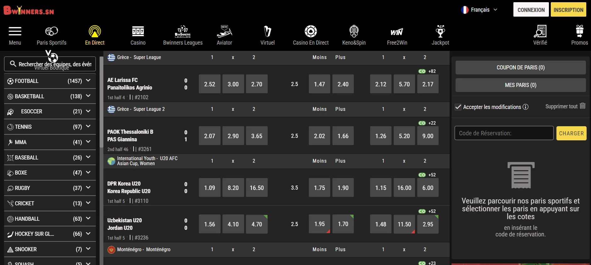 Paris en direct Bwinners